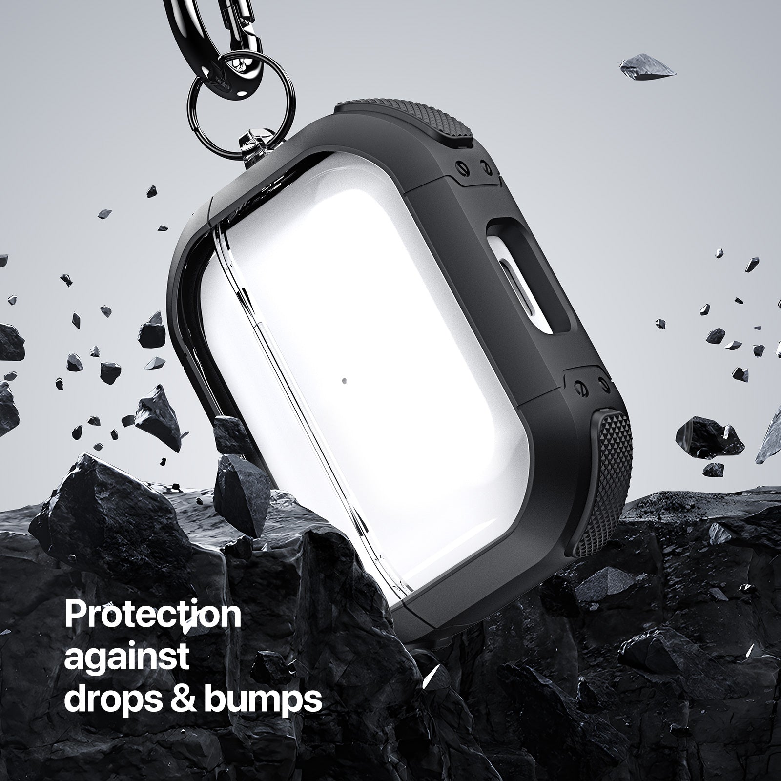 DUX DUCIS PECD Series for Apple AirPods Pro 2 Earphones Case Shockproof Protection Cover with Keychain DUX DUCIS PECD Series for Apple AirPods Pro 2 Earphones Case Shockproof Protection Cover with Keychain